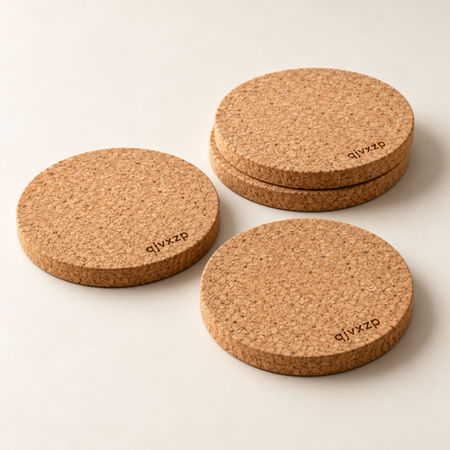 qjvxzp Cork Coaster Quartet