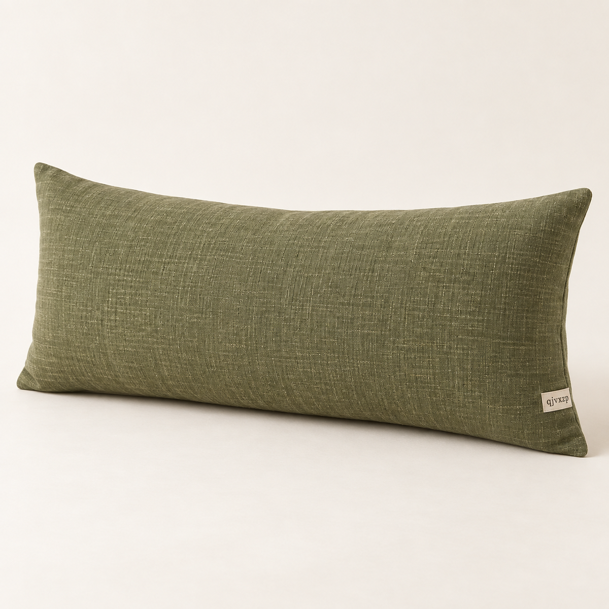 qjvxzp Olive Linen Lumbar Cushion
