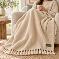 qjvxzp Oatmeal Cotton Fringe Throw