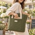 qjvxzp Olive Canvas Market Tote